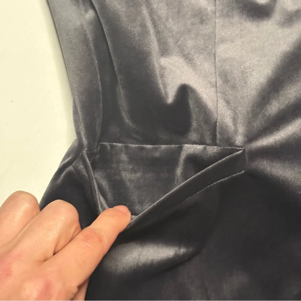 Dolce Cabo Charcoal Satin Jacket - Picture 7 of 9